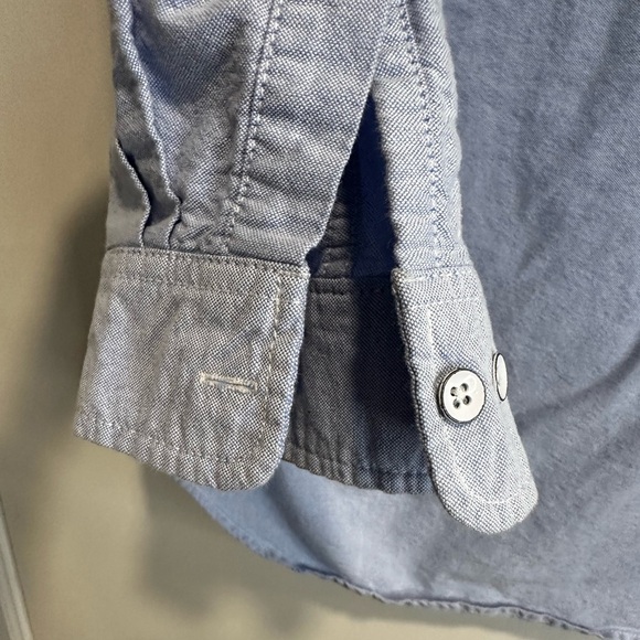 Saks Fifth Avenue Button Up Shirt Men's XL Light Blue Solid Color 100% Cotton. - Picture 15 of 16